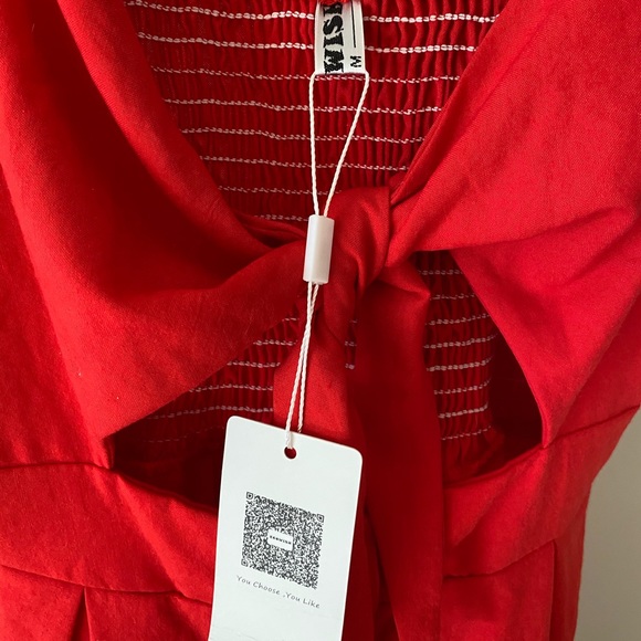 Red Button Down Midi Dress💃🏼 - Picture 4 of 4